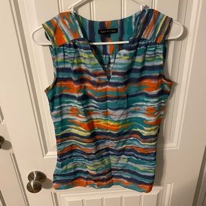 teal striped tank top